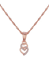 Buy Women's Alloy Double Heart Chain in Gold - Back