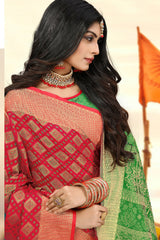 Art Silk Zari Saree In Red