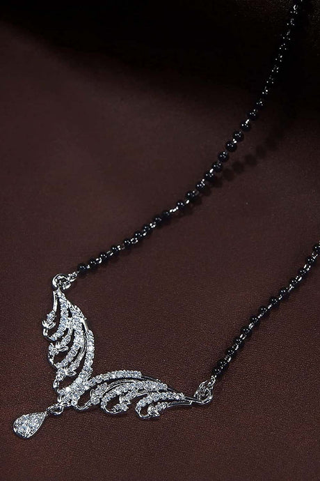 Buy Women's Alloy Rhodium Mangalsutra Sets in Silver