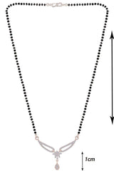 Buy Women's Alloy Flower Mangalsutra Sets in Silver - Side