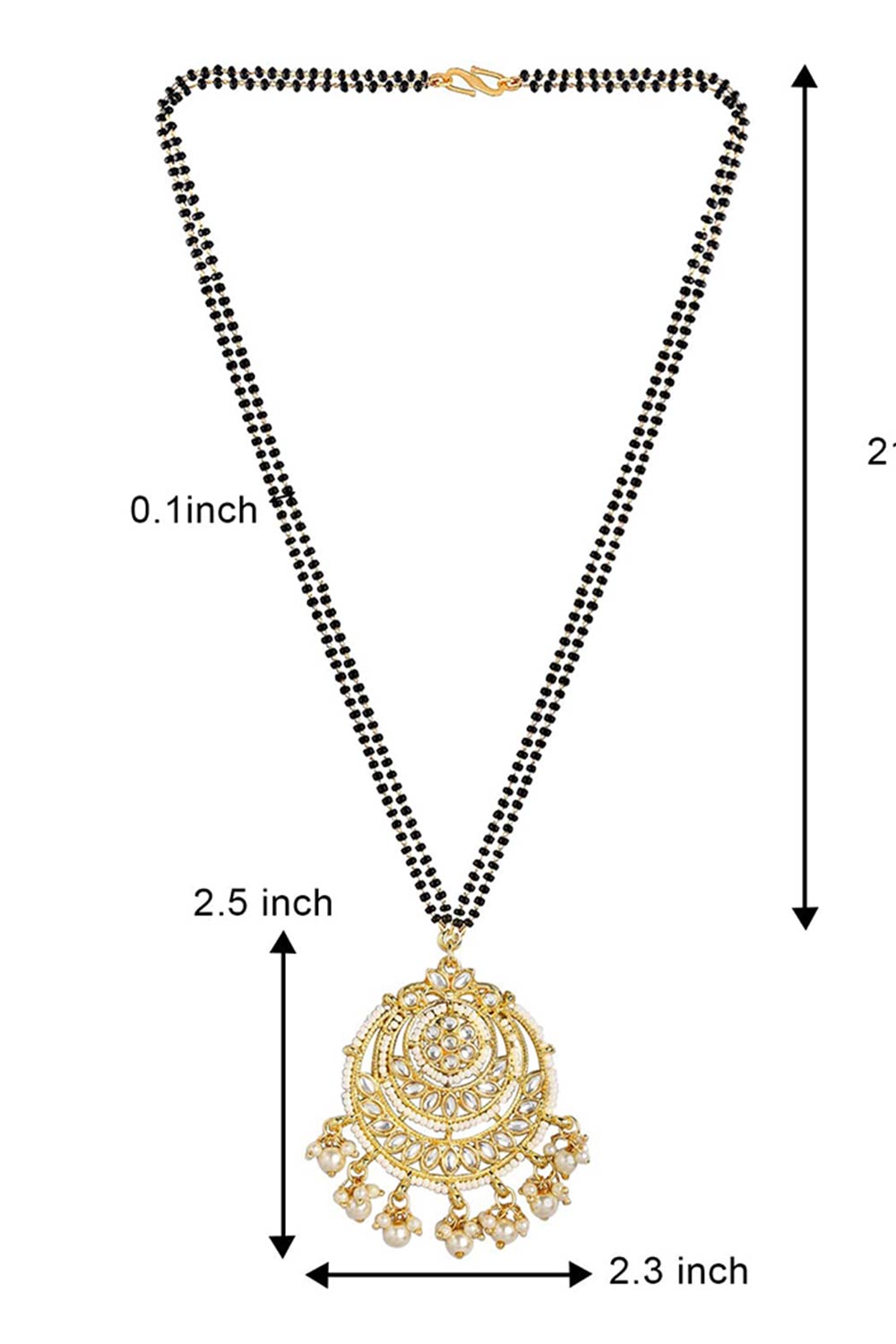 Buy Women's Alloy Mangalsutra in White - Front