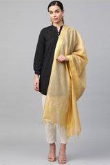 Buy Art Silk Woven Design Dupatta in Yellow