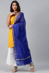 Buy Art Silk Woven Design Dupatta in Blue