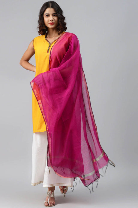 Buy Art Silk Woven Design Dupatta in Pink