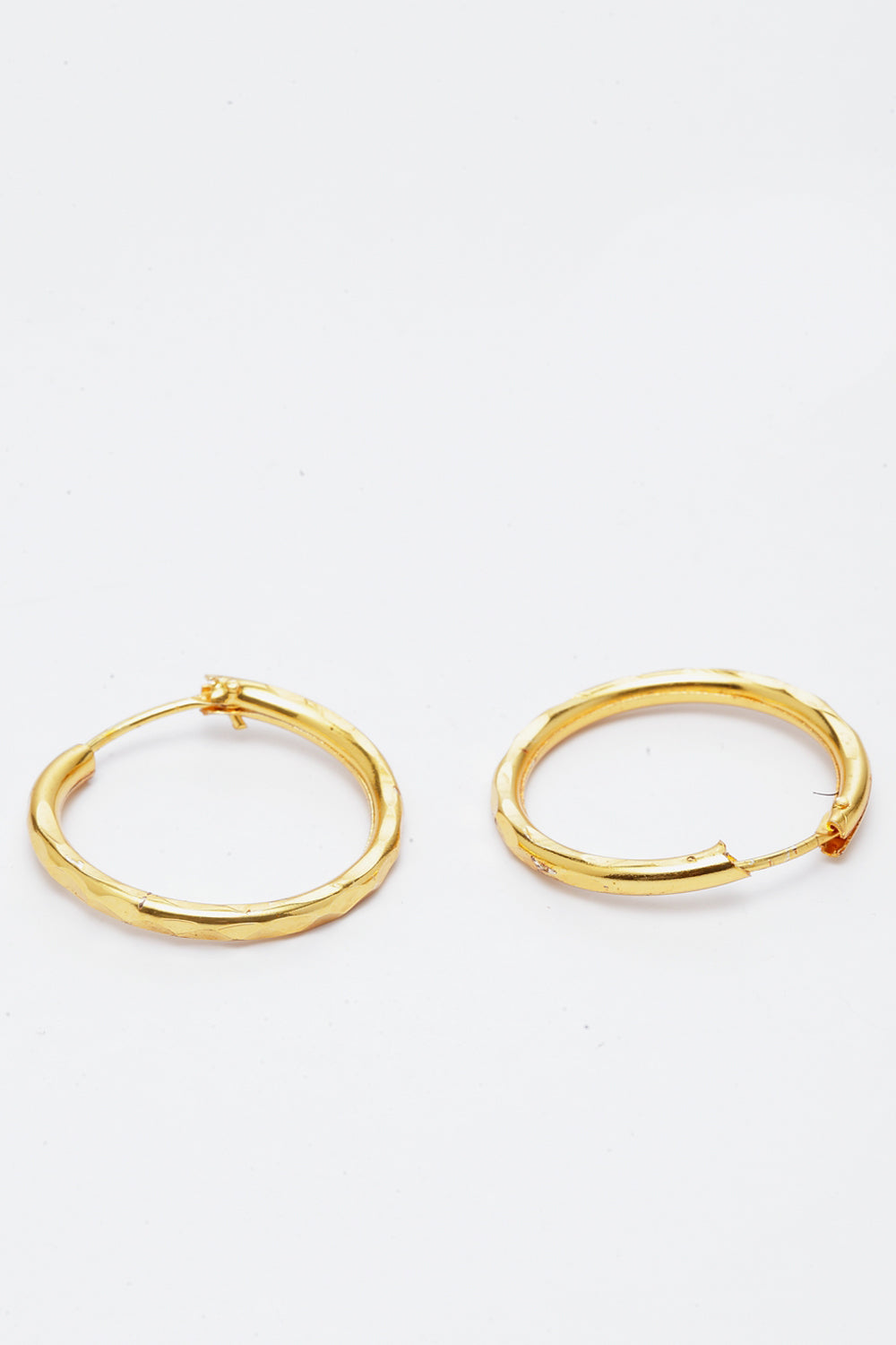 Women's Copper Hoop Earrings In Gold