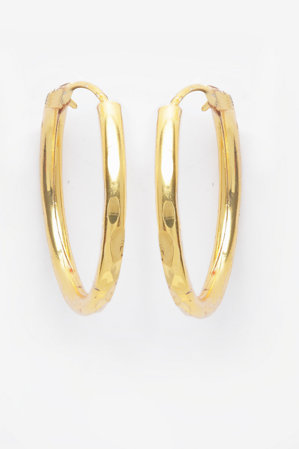 Women's Copper Hoop Earrings In Gold