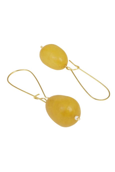 Women's Copper Hoop Earrings in Yellow