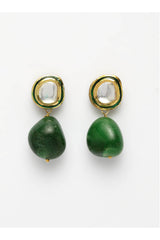 Women's Sterling Silver Drop Earrings In Green