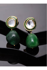 Women's Sterling Silver Drop Earrings In Green