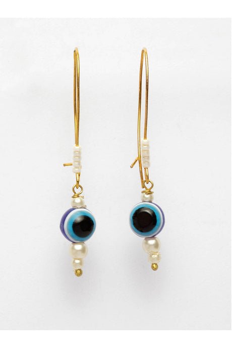 Women's Sterling Silver Hoop Earrings in Blue