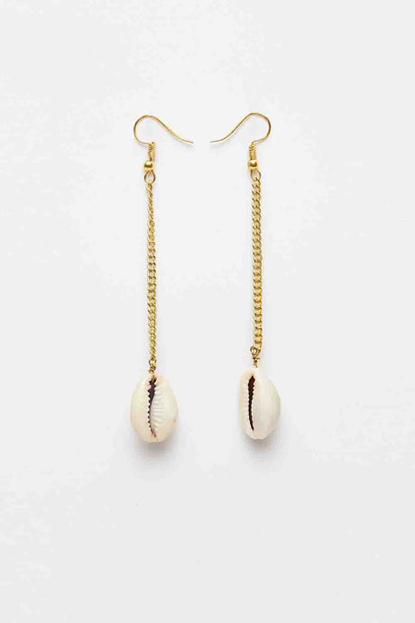 Women's Copper Earrings in White