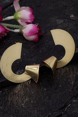 Women's Sterling Silver Stud Earrings In Gold