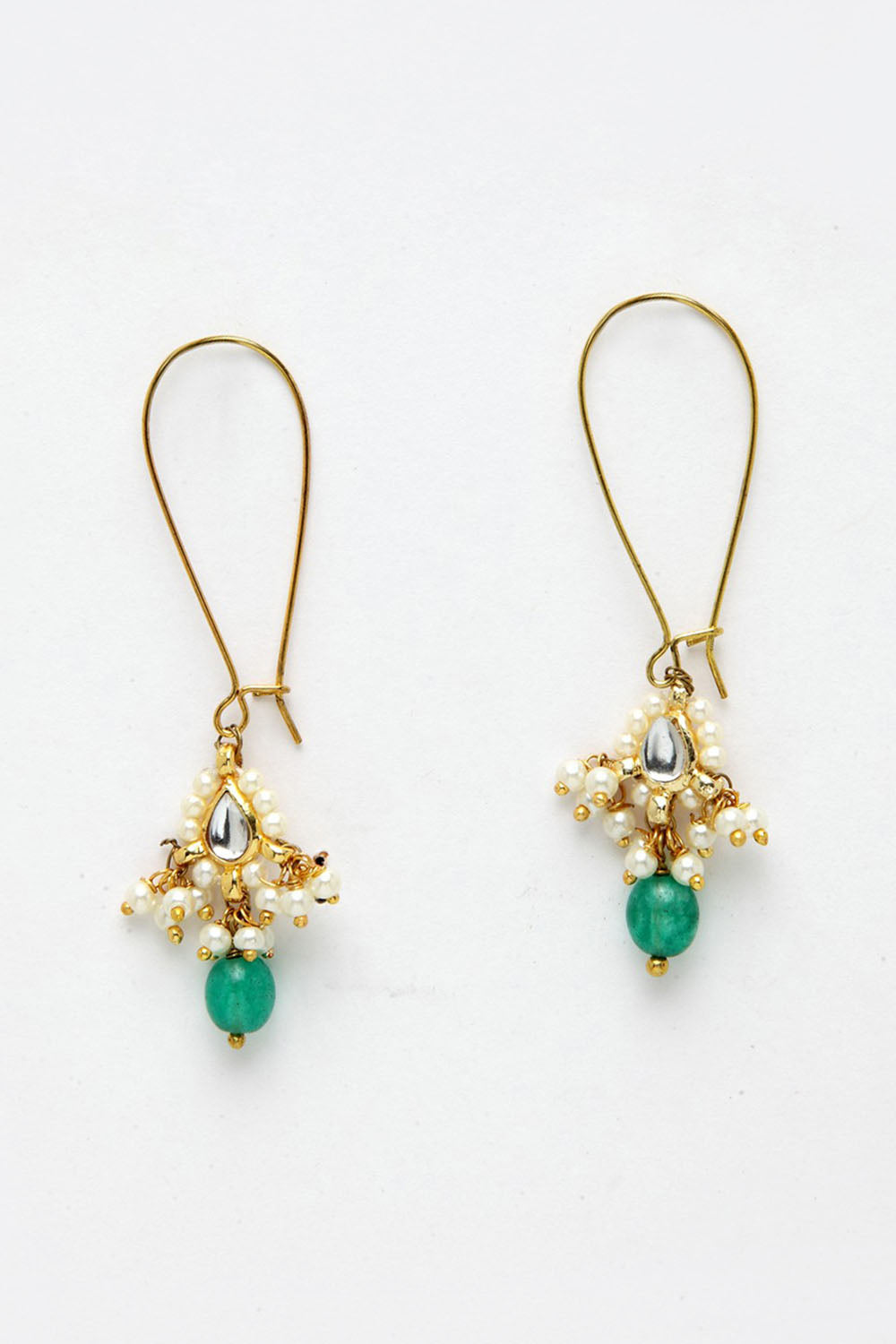 Buy Women's Copper Drop Earrings in Green