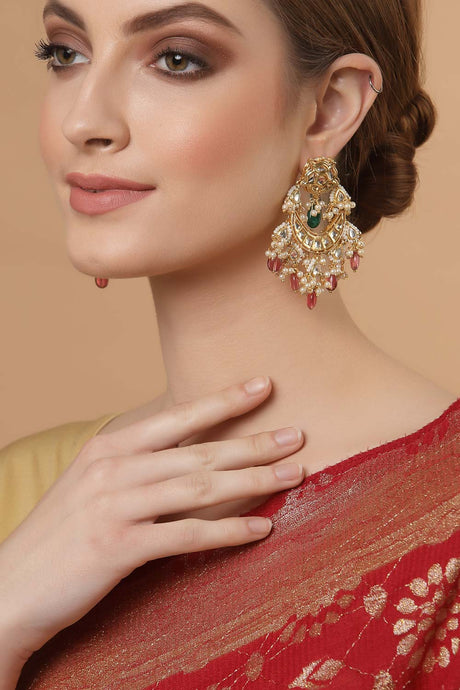 Buy Women's Sterling Silver Chandelier Earring in Pink Online