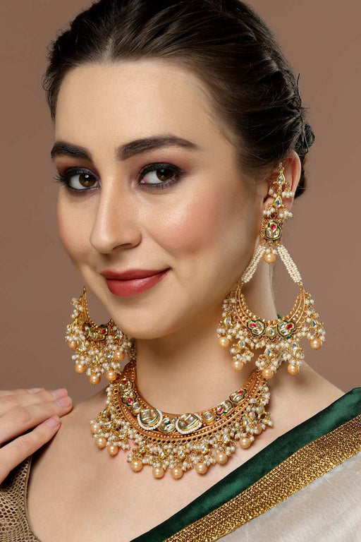 Buy online Gold Plated Necklaces Earring Maang Tikka Set from Sets for  Women by Karatcart for ₹1699 at 70% off | 2024 Limeroad.com