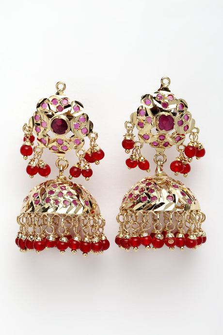Shop Women's Jhumka Earrings in Red