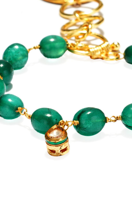 Women's Silver Bracelet in Green