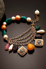 Buy Women's Copper Bracelet in Multi Color Online - Front