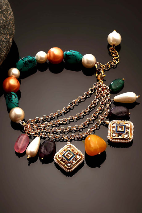 Buy Women's Copper Bracelet in Multi Color Online - Front