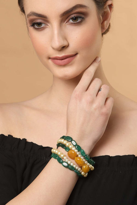Buy Women's Sterling Silver Bracelet in Green Online
