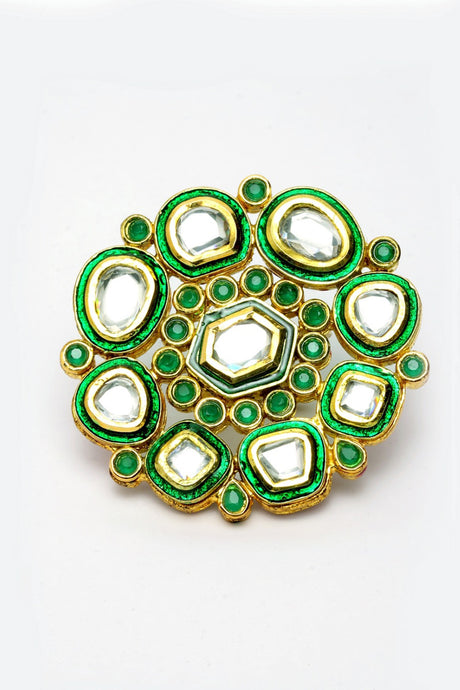 Women's Copper Ring in Green