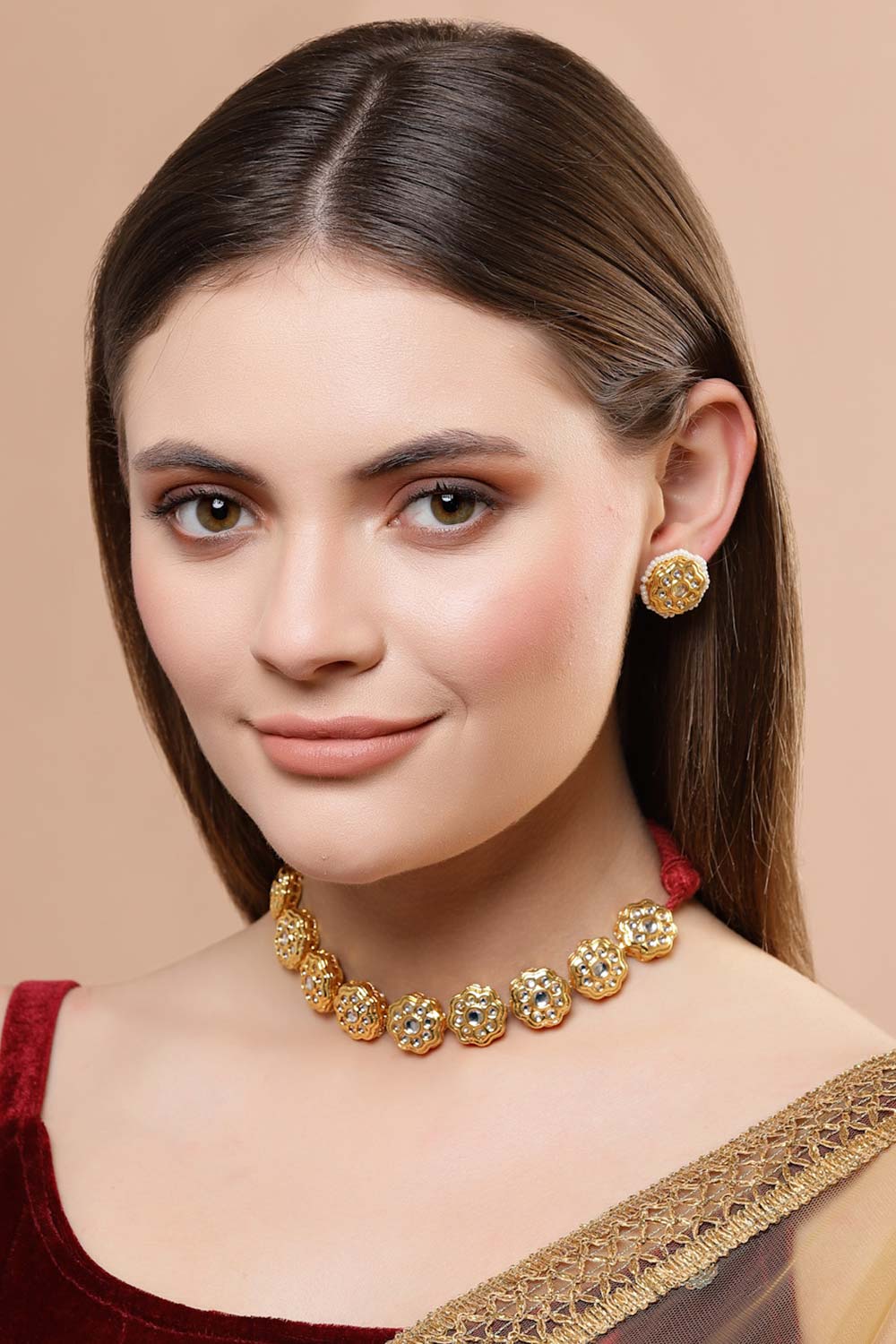 Beautiful Bridal Indian /Pakistani High outlet Quality Kundan Meena Beads Heavy Jewellery Set Includes Necklace and Earrings With Back Meenakari