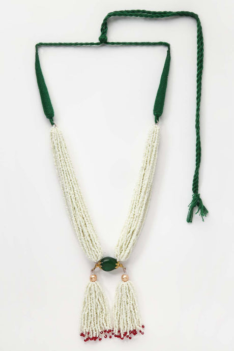 Buy Women's Copper Bead Necklaces in White Online - Front