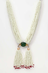 Buy Women's Copper Bead Necklaces in White Online - Back