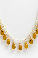 Buy Women's Sterling Silver Bead Necklace in Yellow - Back