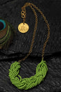 Buy Women's Brass Necklace in Green