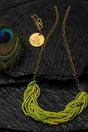 Buy Women's Brass Necklace in Green
