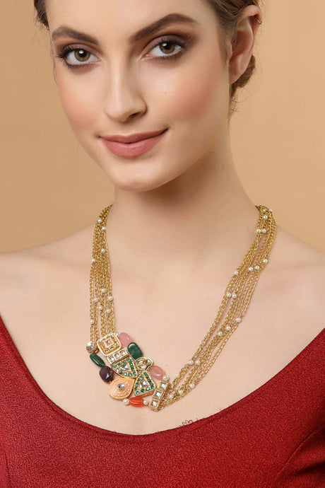 Buy Women's Sterling Silver Bead Necklaces in Golden Online