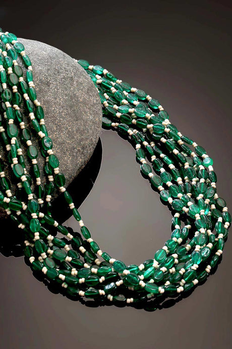 Buy Women's Copper Bead Necklaces in Green Online - Front