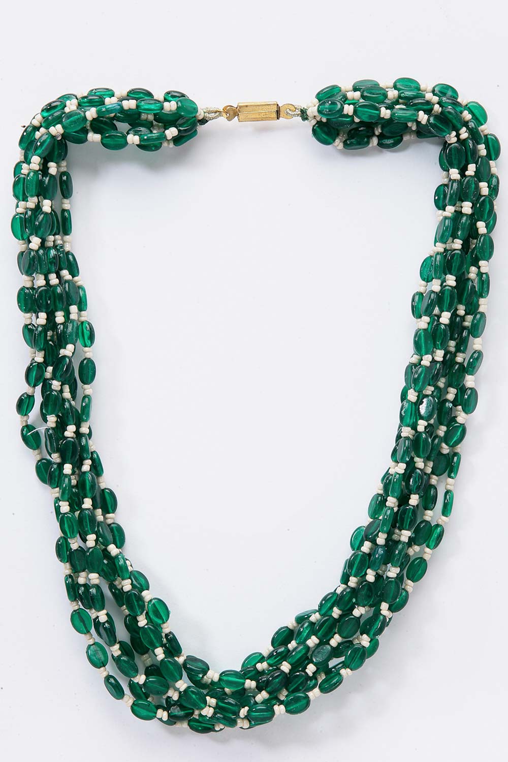 Buy Women's Copper Bead Necklaces in Green Online - Back