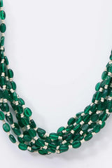 Buy Women's Copper Bead Necklaces in Green Online - Side