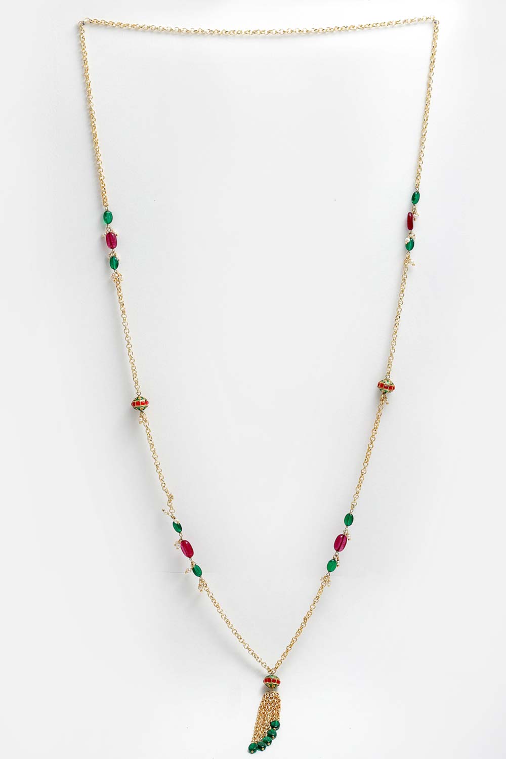 Buy Women's Copper Ruby Necklace in Gold - Front