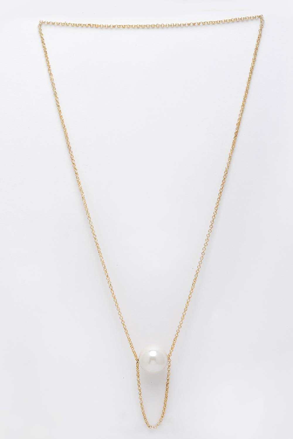 Gold And White Gold-Plated Pearls Necklace