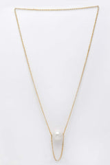 Gold And White Gold-Plated Pearls Necklace