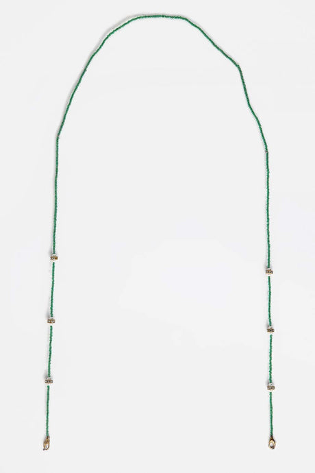 Buy Women's Copper Mask Chain in Green Online - Front