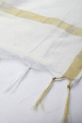 Silk Blend  Dupatta In White