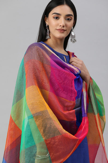 Buy Silk Blend Woven Design Dupatta in Multi