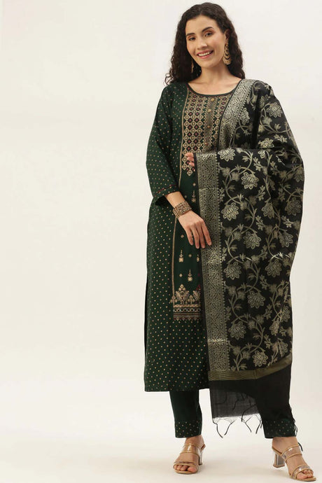 Buy Silk Blend Zari Woven Dupatta in Black Online