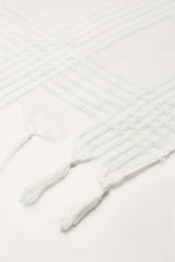 Buy Art Silk Woven Dupatta in White Online - Front