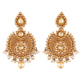 Alloy Chandbali Earrings in Gold