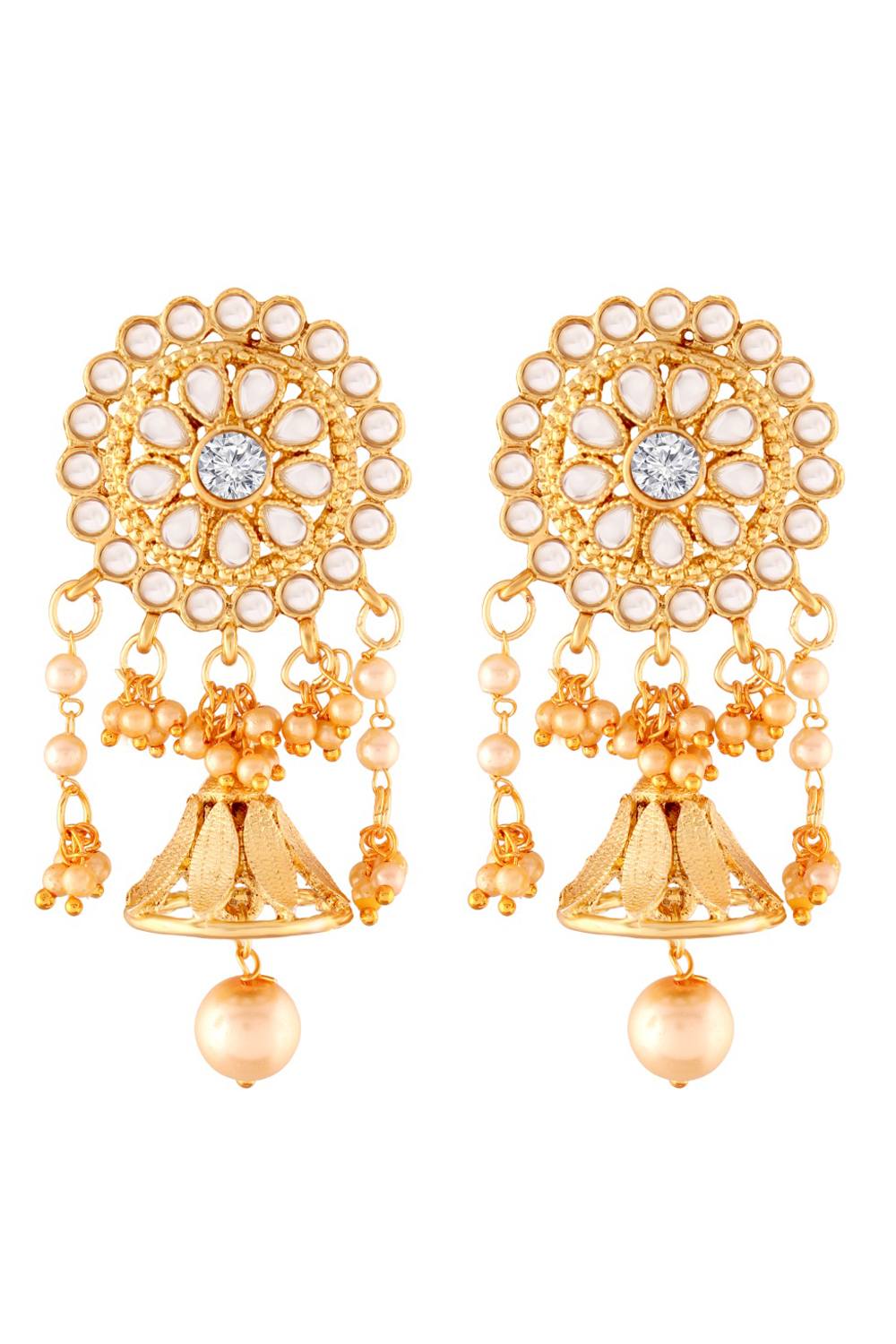 Alloy Large Dangle Earrings In Gold