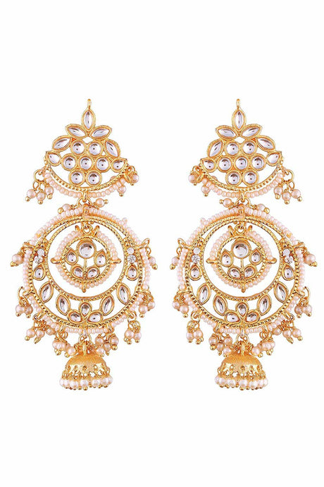 Buy Women's Alloy Jhumka Earring in White Online