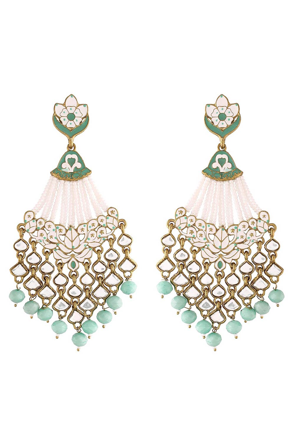 Buy Women's Alloy Large Dangle Earring in Turquoise Online