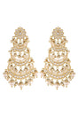 Buy Women's Alloy Chandbali Earrings in White