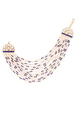 Buy Women's Alloy Earring Chain in Blue Online - Side