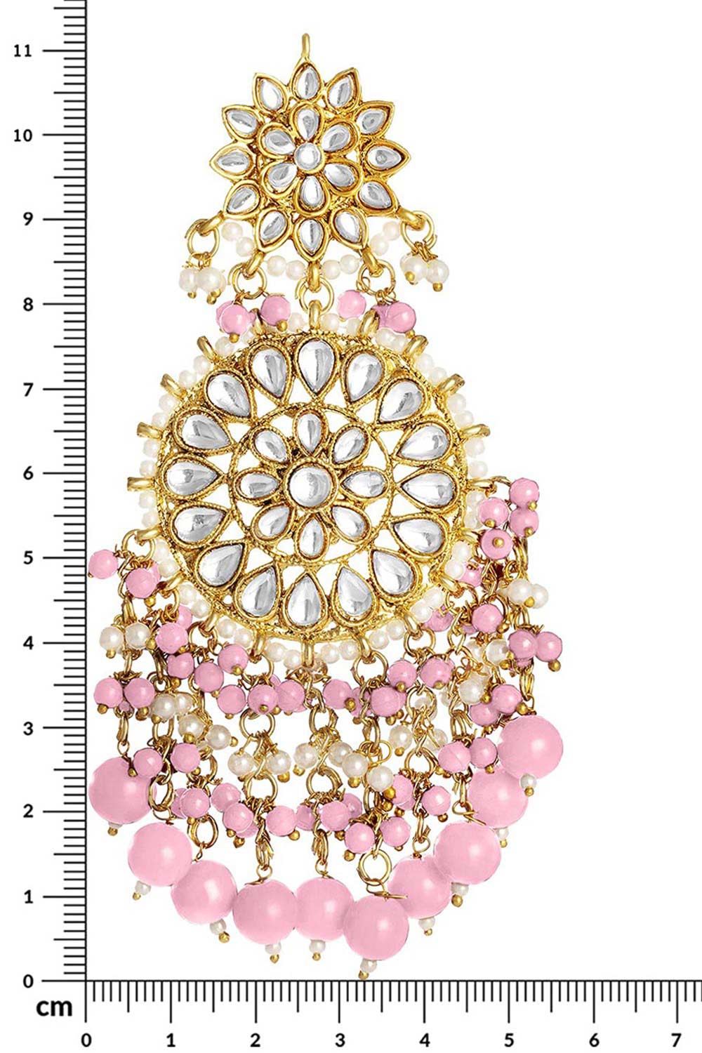 Buy Women's Alloy Large Dangle Earring in Pink Online - Zoom In